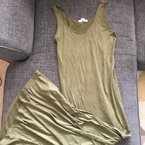F21 green maxi dress